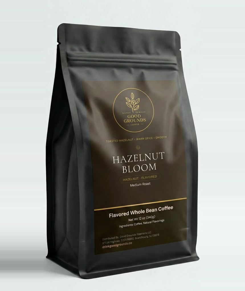 Hazelnut Bloom 12oz bag, whole bean